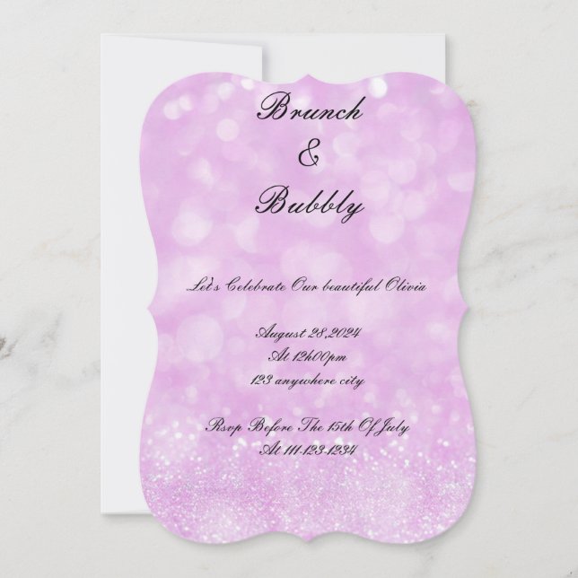 INVITATION À UNE BABY SHOWER DE MARIÉE (Devant)