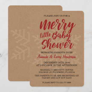 Invitation à une baby shower de Noël