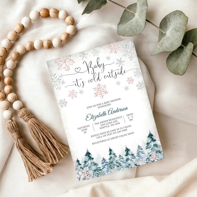 Invitation à une baby shower d'hiver (Créateur téléchargé)
