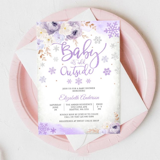 Invitation à une baby shower d'hiver (Créateur téléchargé)