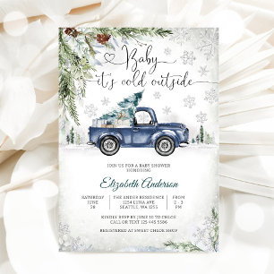 Invitation à une baby shower d'hiver