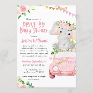 Invitation à une baby shower en voiture pour bébés