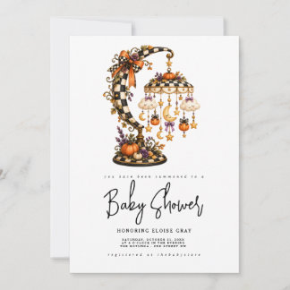 Invitation à une Baby Shower Halloween