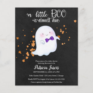 Invitation à une Baby Shower Halloween sur le thèm