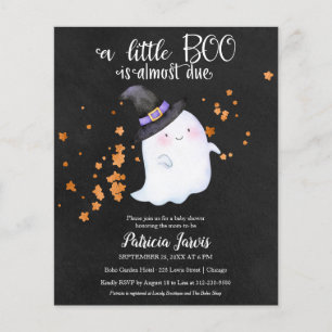 Invitation à une Baby Shower Halloween sur le thèm
