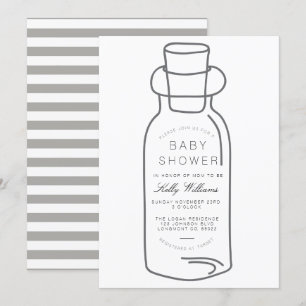 Invitation à une Baby Shower   Message dans une Bo