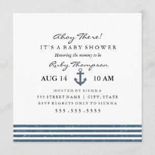 Invitation à une baby shower nautique