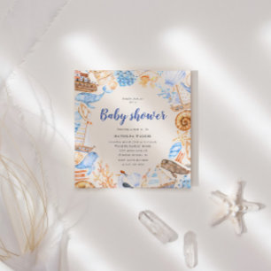 Invitation à une Baby Shower Nautique Sous l'Océan