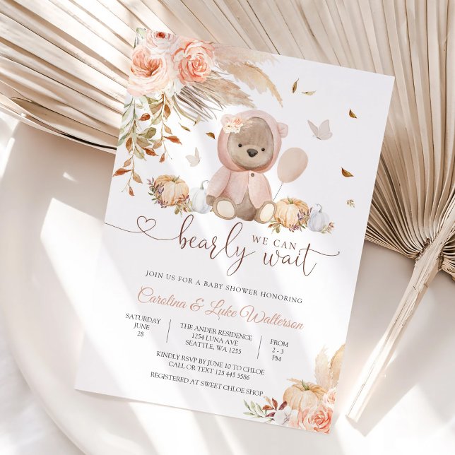 Invitation à une Baby Shower Ours (Créateur téléchargé)