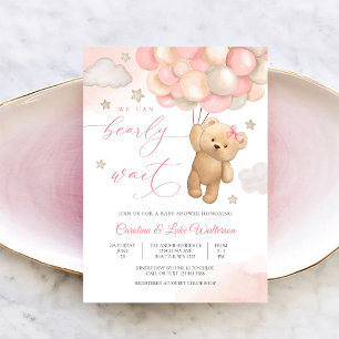 Invitation à une Baby Shower Ourson Mignon