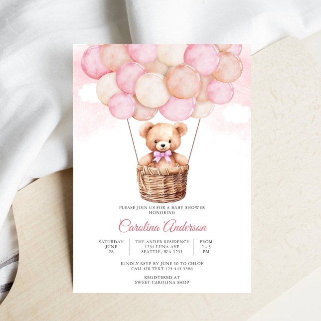 Invitation à une Baby Shower Ourson Mignon (Créateur téléchargé)