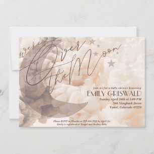 Invitation à une Baby Shower "Over the Moon" pour 