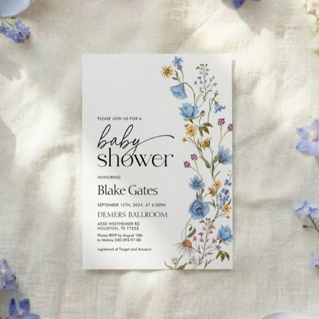 Invitation à une baby shower pour garçon  (Créateur téléchargé)