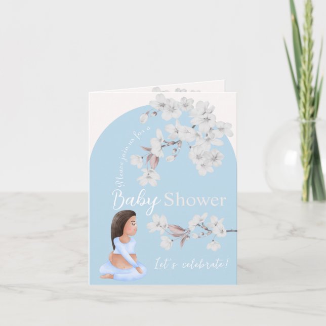 Invitation à une baby shower pour garçon, Future M (Devant)