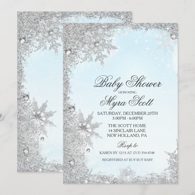 Invitation à une baby shower pour les vacances d'h (Devant / Derrière)