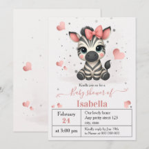Invitation à une baby shower pour un adorable peti
