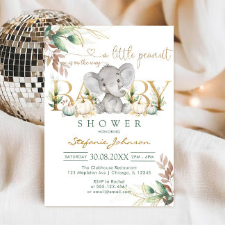 Invitation à une baby shower pour un petit cacahuè