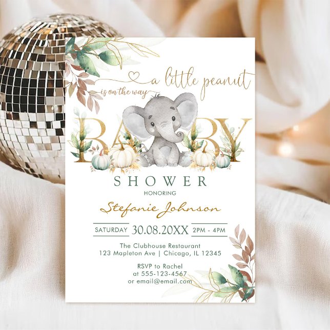 Invitation à une baby shower pour un petit cacahuè (Créateur téléchargé)