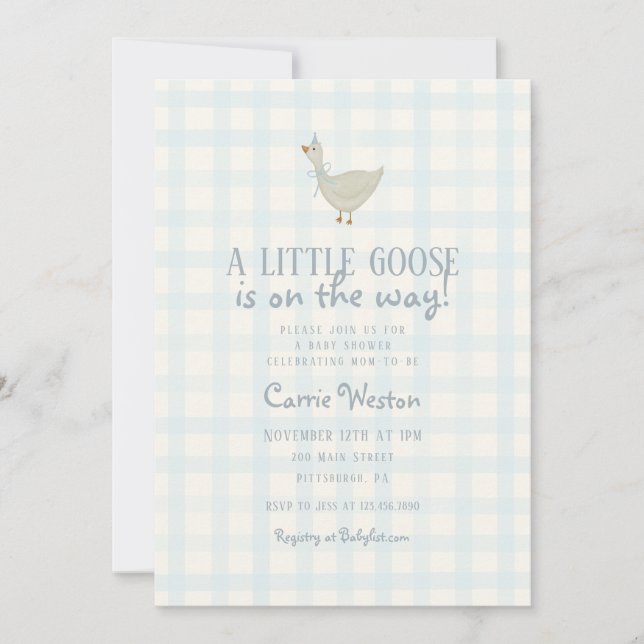 Invitation à une Baby Shower pour un Petit Garçon  (Devant)