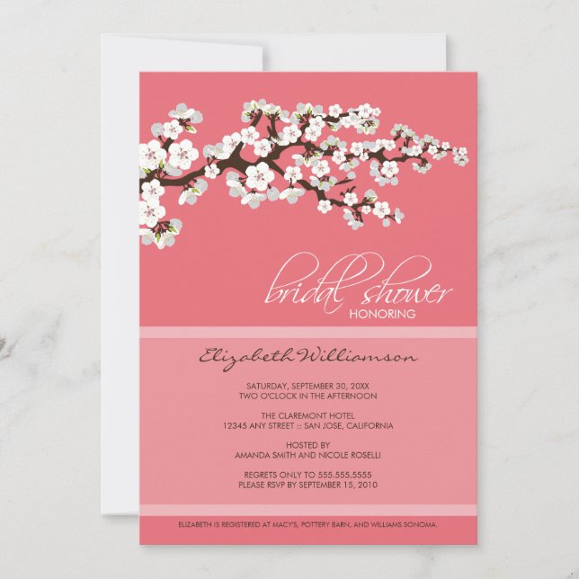 Invitation à une Baby Shower pour une Mariée sous  (Devant)