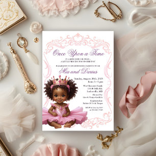 Invitation à une baby shower pour une princesse af