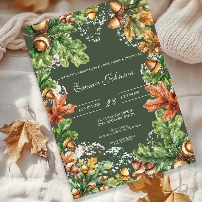 Invitation à une Baby Shower Rustique de Thème For (Créateur téléchargé)