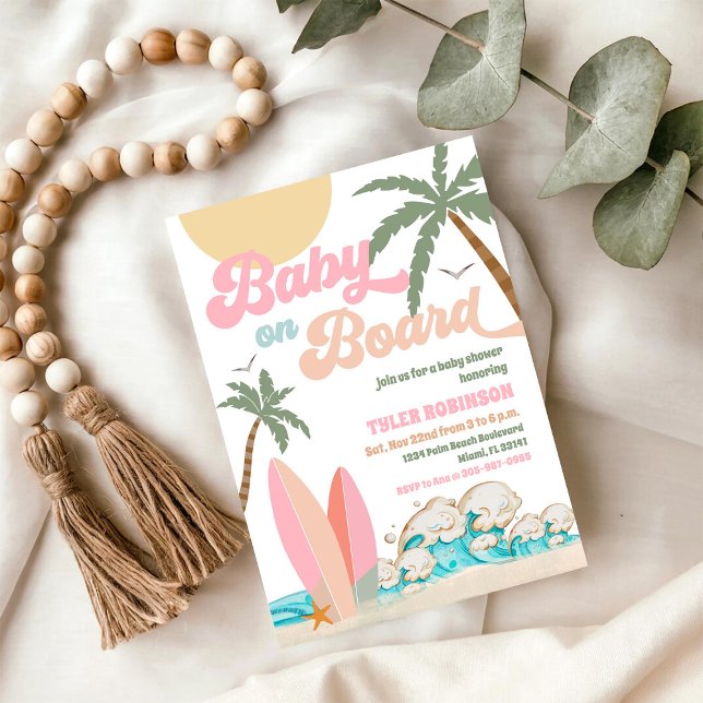Invitation à une Baby Shower sur la plage (Créateur téléchargé)