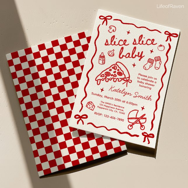 Invitation à une baby shower sur le thème de la pi (Créateur téléchargé)