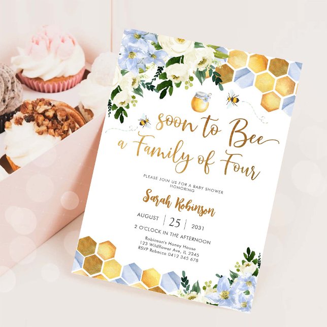 Invitation à une Baby Shower sur le thème de l'abe (Créateur téléchargé)