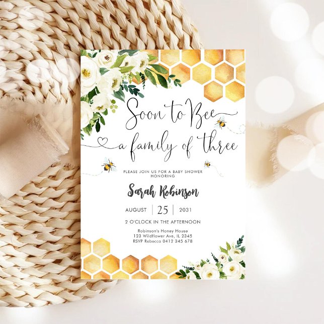 Invitation à une Baby Shower sur le thème de l'abe (Créateur téléchargé)