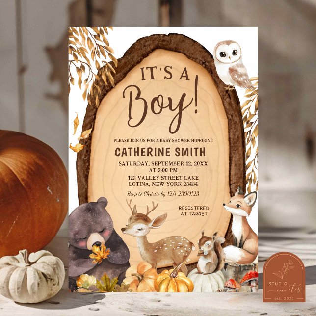 Invitation à une Baby Shower sur le thème de l'aut (Créateur téléchargé)