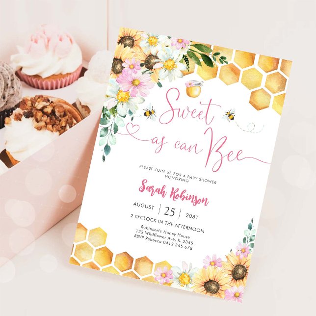 Invitation à une Baby Shower sur le thème des abei (Créateur téléchargé)