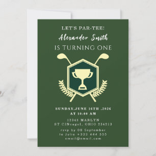 Invitation à une Baby Shower sur le thème du Golf