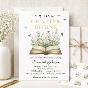 Invitation à une baby shower : un nouveau chapitre