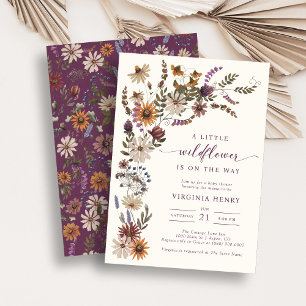 Invitation à une Baby Shower : Une Petite Fleur Sa