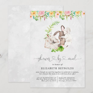 Invitation à une baby shower virtuelle par la post