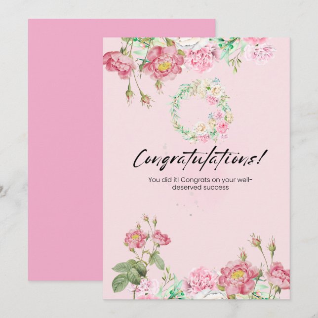 Invitation à une célébration de félicitations (Devant / Derrière)