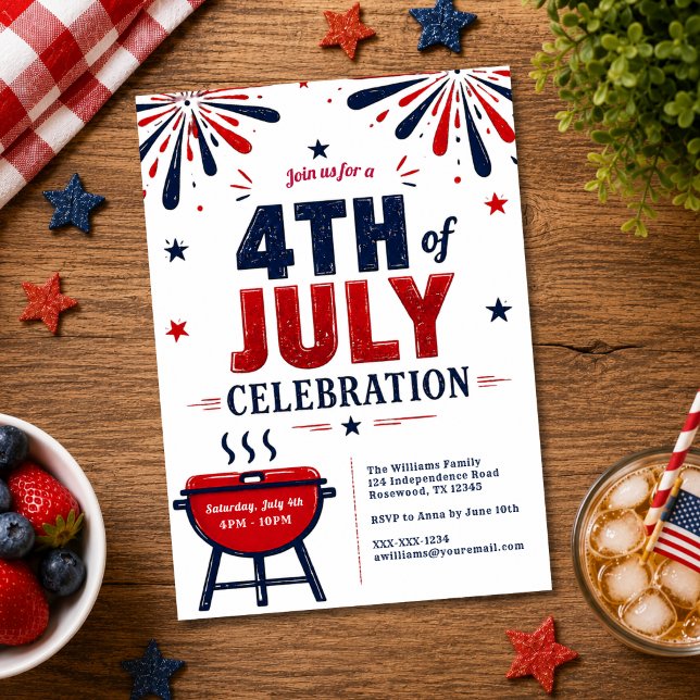 Invitation à une célébration moderne du 14 juillet (Créateur téléchargé)
