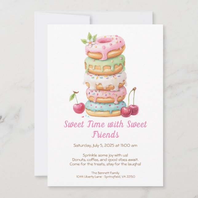 Invitation à une Célébration Sucrée – Fête de Donu (Devant)