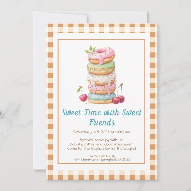 Invitation à une Célébration Sucrée – Fête de Donu (Devant)