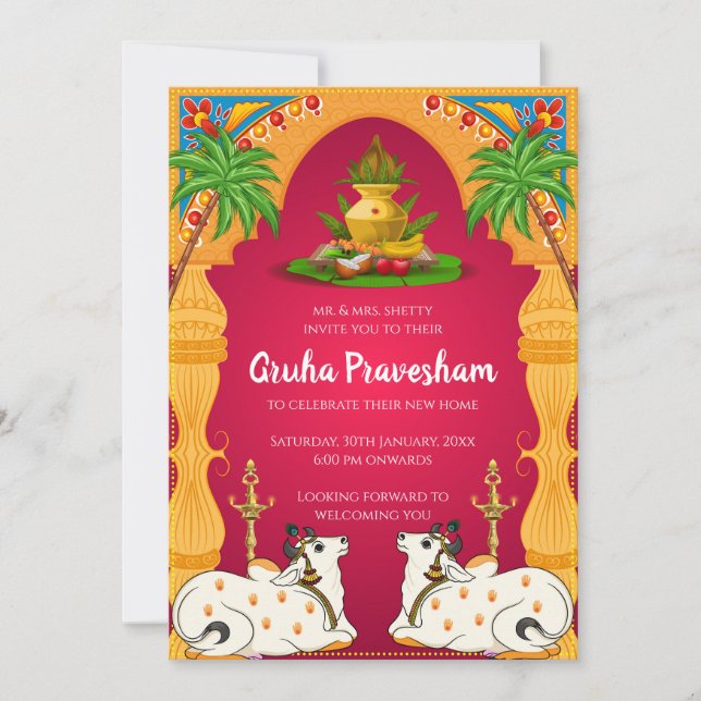 Invitation à une cérémonie de bénédiction de maiso (Devant)