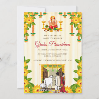 Invitation à une cérémonie de bénédiction de maiso