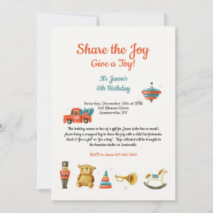 Invitation à une collecte de jouets pour les fêtes
