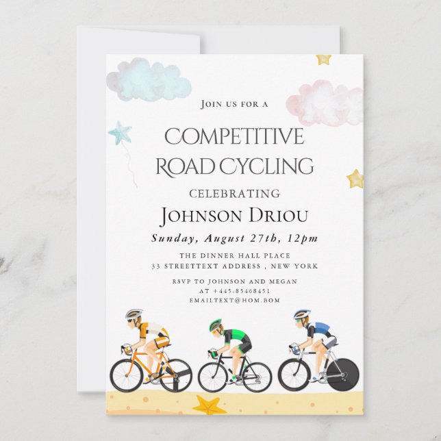 Invitation à une course cycliste professionnelle (Devant)