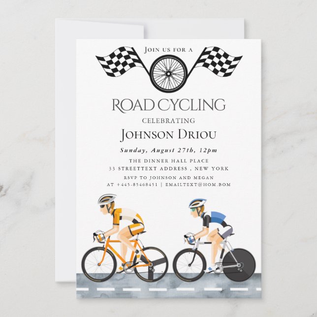 Invitation à une course cycliste professionnelle (Devant)