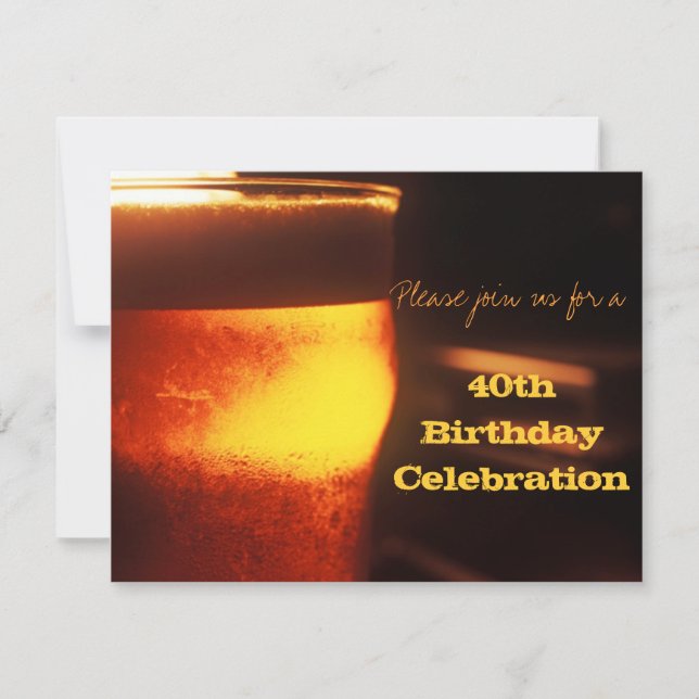 Invitation à une dégustation de bière ou à une fêt (Devant)