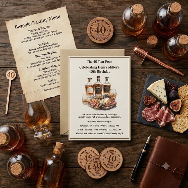 Invitation à une dégustation de Bourbon pour un 40 (Créateur téléchargé)