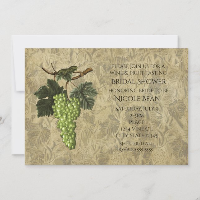 Invitation à une dégustation de fruits de raisins  (Devant)