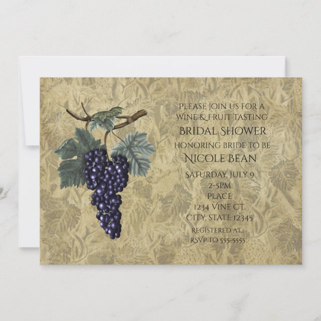 Invitation à une dégustation de vin de fruits de r (Devant)