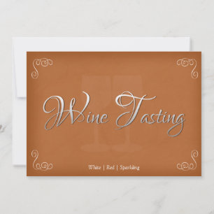 Invitation à une dégustation de vin en orange